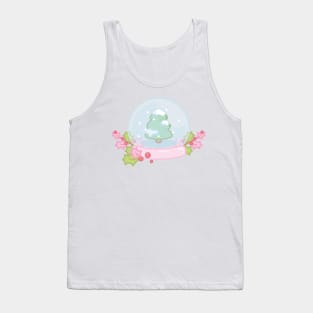 Christmas Pink Snowglobe Christmas Tree Tank Top